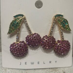 Sparkling  Cherry Earrings